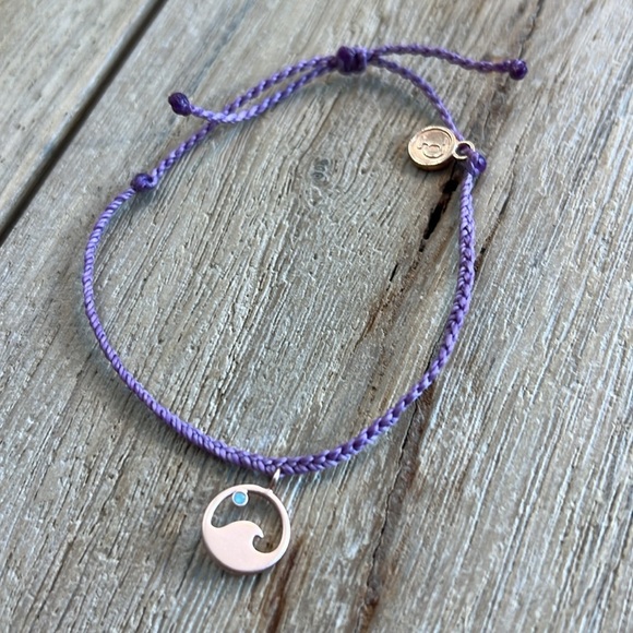 Pura Vida Bracelet Bundle Purple Lavender Macrame Braided Wave Charm Woven Rare - Picture 2 of 7